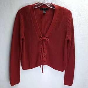 Forever 21 deep (blue/red) red cropped sweater.